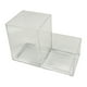 thumbnail image 2 of Porta Plumas de Plástico Transparente con División de Dos Rejillas, Caja de Almacenamiento, Organizador Vertical de Escritorio para Utensilios de Papelería y Pinceles de Maquillaje, Gran Capacidad,, 2 of 6