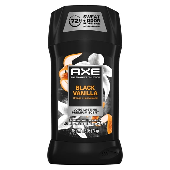AXE Fine Fragrance Collection Antiperspirant Deodorant for Men Black Vanilla 72 Hour Sweat & Odor Protection, 2.6 oz