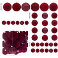 thumbnail image 2 of Velvet Christmas Ball Ornaments, 36-Pack Shatterproof Set for Tree Decor, 2 of 6