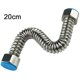 thumbnail image 5 of Yuarrent Línea de agua Refrigerador flexible inoxidable Máquina para hacer hielo Refrigerador flexible Juegos de accesorios de baño Plata 20 centímetros, 5 of 6