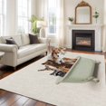 Area Rug Bears Deer Rabbit Rectangle Area Rugs Washable Rug for Living ...