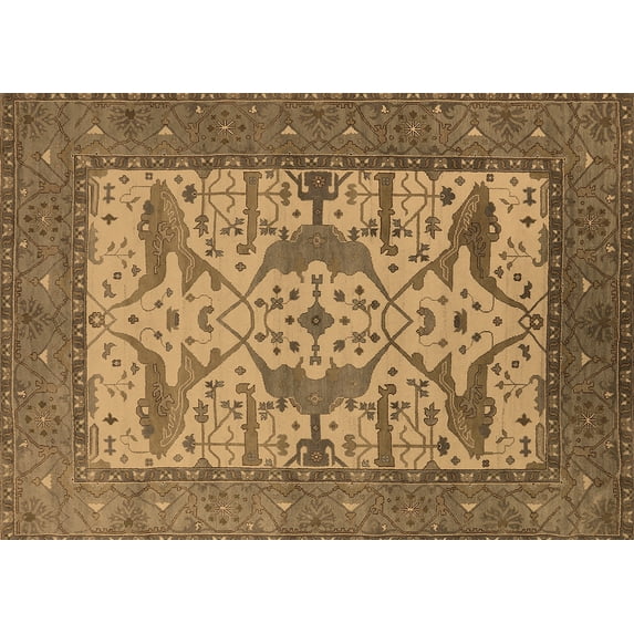 Ahgly Company Indoor Rectangle Oriental Brown Industrial Area Rugs, 2' x 5'