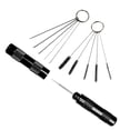 thumbnail image 2 of Kits de limpieza de aerógrafo, herramienta de limpieza por pulverización, punta para boquilla, cepillo limpiador de aerógrafo de Metal para piezas de negro, 2 of 8