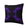 thumbnail image 2 of Black Purple Abstract Printed Decorative Square Throw Pillow Cover 12"x12", 2 of 7