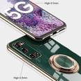 thumbnail image 2 of Phone Case For Samsung Galaxy S24 S23 S22 + Plus Ultra Back Cover Fashion Plating Ring Holder Solid Colored Tpu, 2 of 5