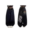 thumbnail image 5 of Pantalones vaqueros holgados Retro estilo Hip Hop americano para mujer, pantalones de pierna ancha Y2K de cintura alta Harajuku, novedad de 2024, 5 of 5