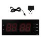thumbnail image 2 of Reloj de pared digital electrónico con luces nocturnas, calendario de temperatura para el hogar y la oficina, enchufe de 100 a 240 V para Reino Unido, 2 of 10
