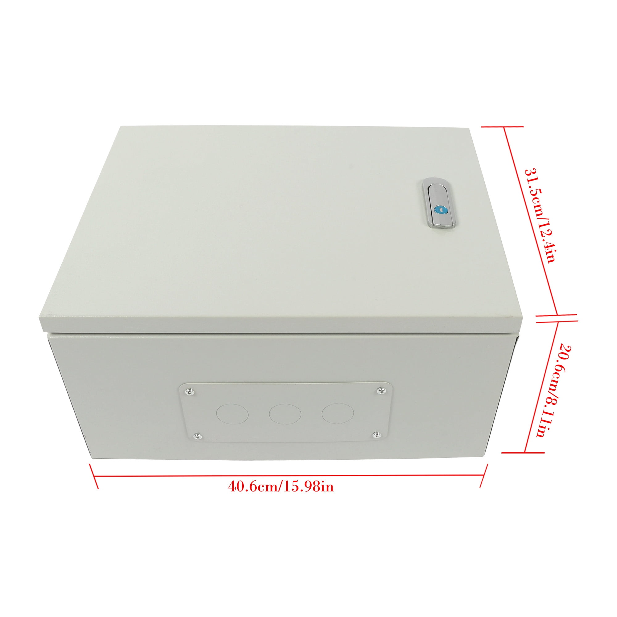 16x12x8" NEMA 4X Steel Electrical Box IP66 Outdoor Enclosure w/Lock