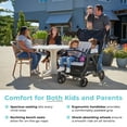 thumbnail image 4 of Foundations Gaggle Odyssey 4-Seat Quad Stroller, Reclining Bench Seats with Canopy, Black​, 4 of 9