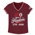 thumbnail image 4 of MEICHEN Women's 250Th Anniversary Print V Neck T Shirt 250Th Anniversary Tshirt Patriotic Tee Summer Essentials Tops for Women, 4 of 4