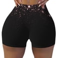 thumbnail image 2 of Fotbe Sparkling Pink Night Sky Shorts Sin Costuras – Shorts Deportivos de Cintura Alta para Mujer, Elásticos para Gimnasio, Yoga, Running o Ciclismo-Large, 2 of 8