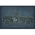 thumbnail image 2 of Schlabach, Sue 32x23 Gold Ornate Wood Framed with Double Matting Museum Art Print Titled - Farm Truck Blueprint, 2 of 4