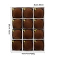 thumbnail image 6 of 12-Piece Flocked Christmas Ball Ornaments 2.4 in Plastic Velvet Style Baubles Coffee Brown for Tree Wreath Decor, 6 of 8