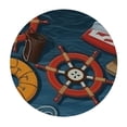 thumbnail image 4 of HAOXIT Red and Blue Stars Round Tablecloth Elastic Edge Tablecloth Waterproof Oilcloth Table Cover 38-42, 4 of 8