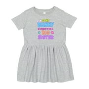 Inktastic Some Bunny is Going to Be a Big Sister with Bunny Ears and Flowers Girls Toddler Dress