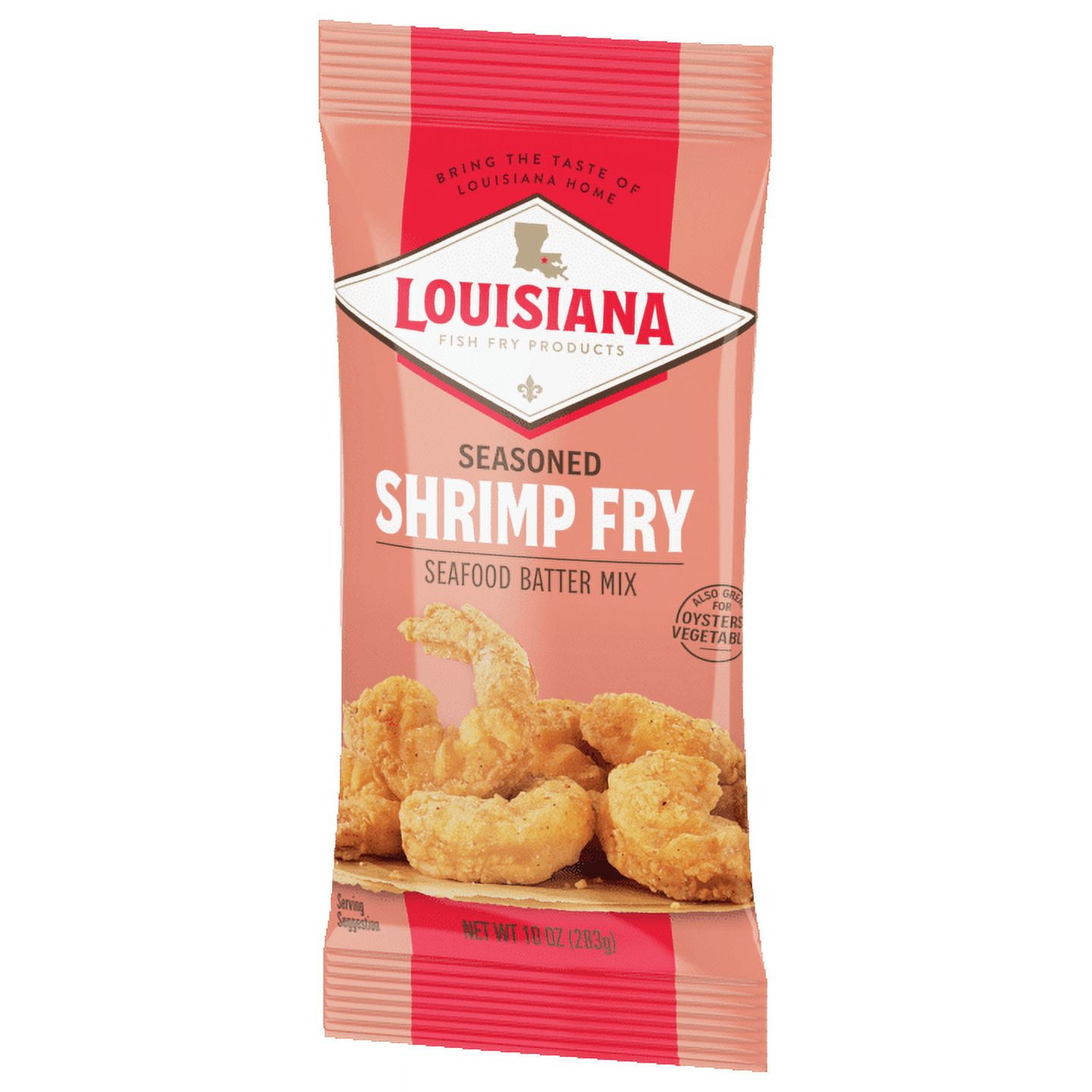 (3 pack) Louisiana Fish Fry Products Crispy Seasoned Shrimp Fry Batter Powder Mix, 10 oz Bag