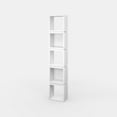 thumbnail image 6 of Ada Home Decor 5 Shelf Bookcase Multiple Tier Open Corner Shelf Narrow Book Shelves, White, 6 of 7