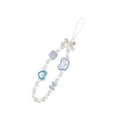 thumbnail image 4 of Bunblic Beaded Phone Lanyard Cute Bracelet Keychain Stylish Phone Chain Strap Multipurpose Decorative Key Chains Keyring Bangle Chain Transparent Bow, 4 of 8