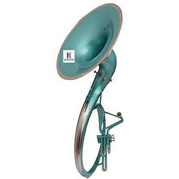Sousaphone Brass Bb Big Bell Tubas 25" With Free Hard Case   Mouthpiece Musical Instrument Gift