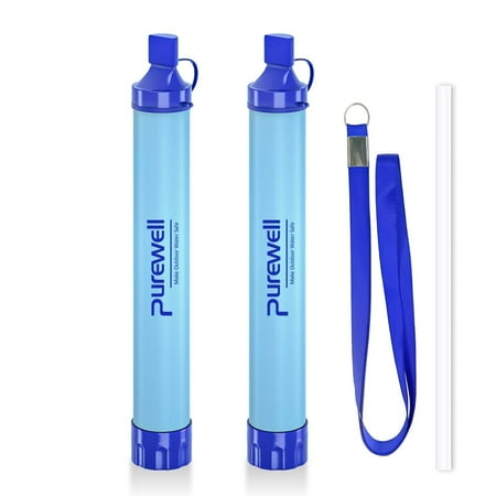 Purewell Water Filter Straw for Survival, Camping, Hiking, Backpacking and Emergency Use