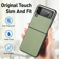 thumbnail image 3 of Compatible with Samsung Galaxy Z Flip 4 Case,Cute Woven Pattern Case for Women Men,Bumper,Soft Shockproof Camera Protection Phone Case TPU Anti-Bump Silicone Wireless Charging Case,Green, 3 of 11