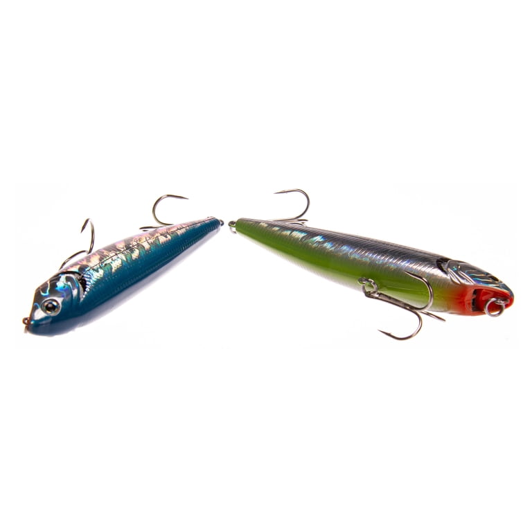 Ozark Trail Hard Plastic Saltwater Inshore Walking Mullet Fishing Lures Painted in Fish Attracting Colors - 2 pack Ozark Trail Hard Plastic Saltwater Inshore Walking Mullet Fishing Lures Painted in Fish Attracting Colors - 2 pack