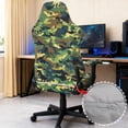 thumbnail image 4 of HUIACONG Camo Dinosaur Gaming Chair Covers 4 Piece Cat Scratch Proof Desk Chairs Covers Slipcover Protectors with Straps and Zipper for Home, Office Decorations, 4 of 8