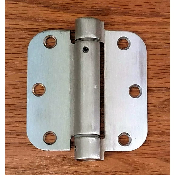 Spring Hinges for Doors - 3.5 inch with 5/8 inch radius - Stainless Steel - 2 Pack
