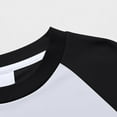 thumbnail image 4 of SERTG Big Boys Girls Raglan Contrast Top Sporty Long Sleeve Sweatshirt Comfortable Fall Winter Playful Shirt for Kids 1-15 Years(Black,5 Years), 4 of 5