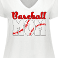thumbnail image 4 of Inktastic Baseball Mom Women's Plus Size V-Neck T-Shirt, 4 of 5