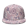thumbnail image 2 of Paisley Vintage Snapback Hat - Flat Brim Unisex Baseball Cap with Boho Floral Pattern, Adjustable Streetwear Hip Hop Cap for Men Women, 2 of 4