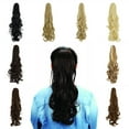 thumbnail image 1 of 24" Curly Claw Clip Ponytail Hair Extension Synthetic Hairpiece Wavy Wig for Women, 1 of 6