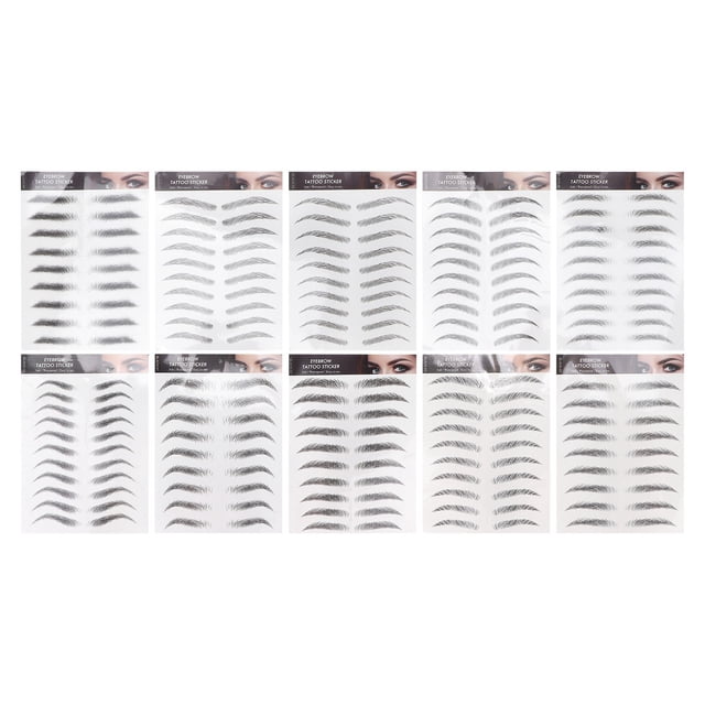 Pegatinas para cejas postizas BuyWeek 10 hojas impermeables