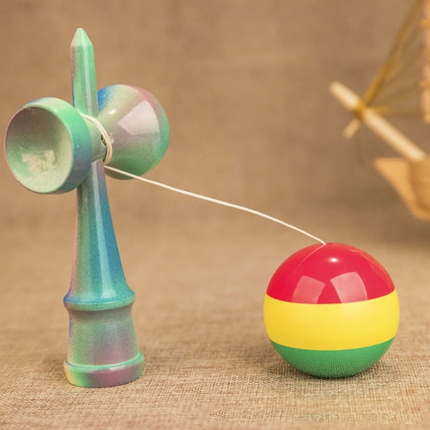 PRECORN Kendama Juego de Habilidad con Bola Negra/Blanco Jueguete Japonesa de Madera con Pelota PRECORN Kendama Juego de Habilidad con Bola Negra/Blanco Jueguete Japonesa de Madera con Pelota
