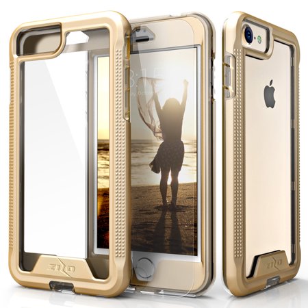 Zizo Ion Series Compatible with iPhone 8 Case Military Grade Drop Tested with Tempered Glass Screen Protector iPhone 6 iPhone 7 Case Gold