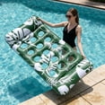 thumbnail image 4 of Creatitoy Inflatable Tanning Pool Lounger - Headrest Floating Bed Air Mattress Swimming Pool Beach Water Sleeping Bed for Adults, 4 of 7