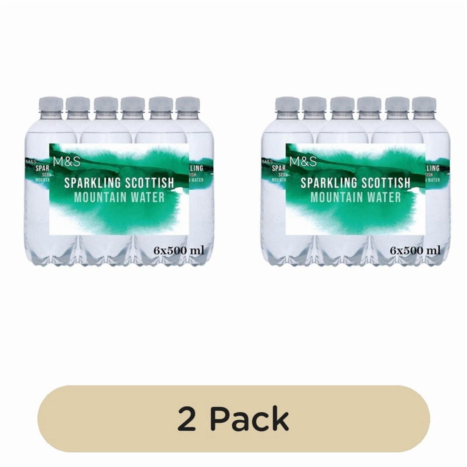 M&S Sparkling Scottish Mountain Water 6 x 500ml, British Import (Pack of 2)