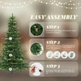 thumbnail image 5 of VINGLI 7.5ft Aspen Artificial Christmas Tree with Multicolor LED Lights, Pre-Lit Design, 1458 Realistic PE PVC Tips, Sturdy Metal Stand for Indoor and Outdoor Holiday Decoration, 5 of 7