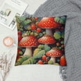 thumbnail image 2 of Chilfamy  Pillow Cover Mushrooms and Strawberries Farmhouse Pillow Covers Outdoor Throw Pillow Covers Cushion Cases Decorative 70s Vintage Cute Abstract Mushrooms Pillows Decorative Throw 12x12in, 2 of 5