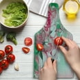 thumbnail image 3 of Spring Cutting Board, Refreshing Rose Petals and Butterfly Water Romance Beauty Bouquet Design, Tempered Glass Cutting and Serving Board, Wine Bottle Shape, Jade Green Pale Pink, by Ambesonne, 3 of 5
