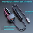 thumbnail image 4 of Cargador de coche con cable USB C, 38 W, 12 V, cargador de teléfono móvil para coche QC 3.0 + cable tipo C PD, carga rápida, cable USB, adaptador de encendedor de coche para Samsung A52s, 4 of 7