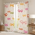 thumbnail image 2 of Feelyou Cartoon Bowknot Child Blackout Curtains Set of 2 (52x84 Each), Girly Pink Bow-tie Window Curtains, Dreamy Princess Bow Style Curtains and Drapes, Blackout Curtains Bedroom Decor, 2 of 6