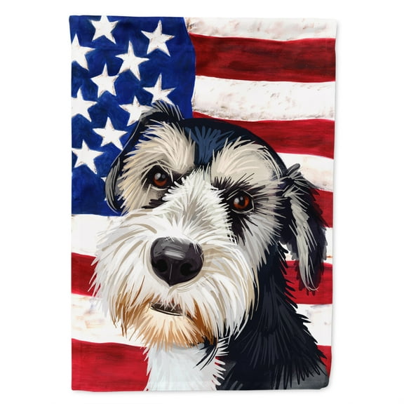 Carolines Treasures CK6554CHF Griffon Nivernais Dog American Canvas House Size Outdoor-Flags, Multicolor