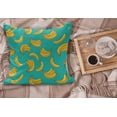 thumbnail image 2 of Yellow and Blue Fluffy Throw Pillow Cushion Cover, Tropical Bananas Pattern in Vivid Tones Exotic Style Palm Summer Graphic, Rectangle Accent Pillow Case, 36" x 16", Teal Yellow, by Ambesonne, 2 of 5