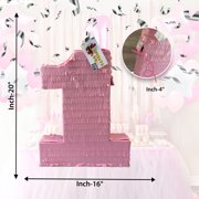APINATA4U 20 Large Solid Light Pink Number One Pinata First Birthday