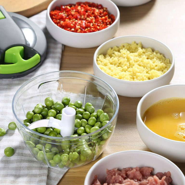 Hand Chopper Manual Food Chopper with Cord Mechanism, Vegetable Cutter Pull  Chopper Vegetable Slicer and Dicer for Vegetable Fruits Nuts Durable BPA
