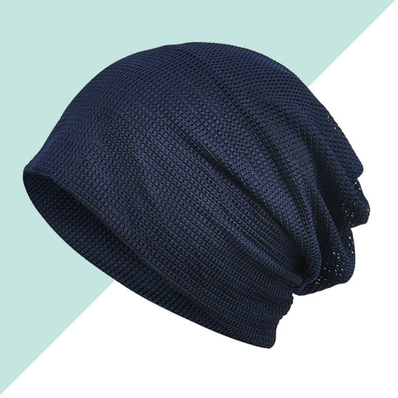 NICEXMAS 1Pc Navy Solid Color Breathable Cap Mesh Hat Without Stylish Spiral Design