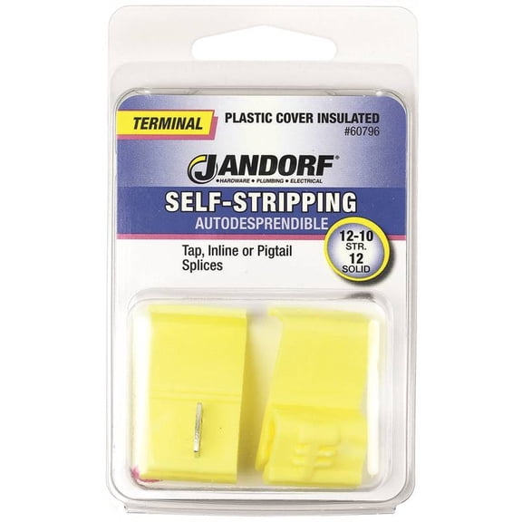 Jandorf 60796 Terminal, 12 to 10 AWG Wire, Plastic Insulation, Yellow