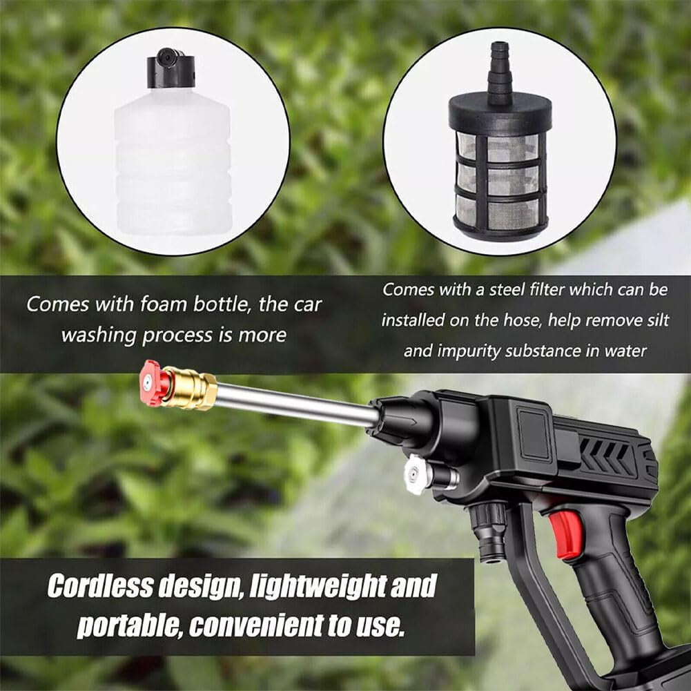 Ez Jet Hydrowasher, Ez Jet Power Washer, Ez Jet Sprayer, Ezjet Power Washer, Ez-Jet Portable Hydrowasher Battery Operated, Hidrolavadora Portatil, High Pressure Wireless Car Washer Prayer Gun (1 Set)
