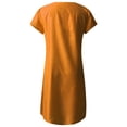 thumbnail image 4 of Pisexur Robe à Manches Courtes à Col en V Longueur Genou Femmes Style d'Été Robe Imprimée à Col en V Robe à Manches Courtes Robe pour Dames Robe pour Femmes, 4 of 5